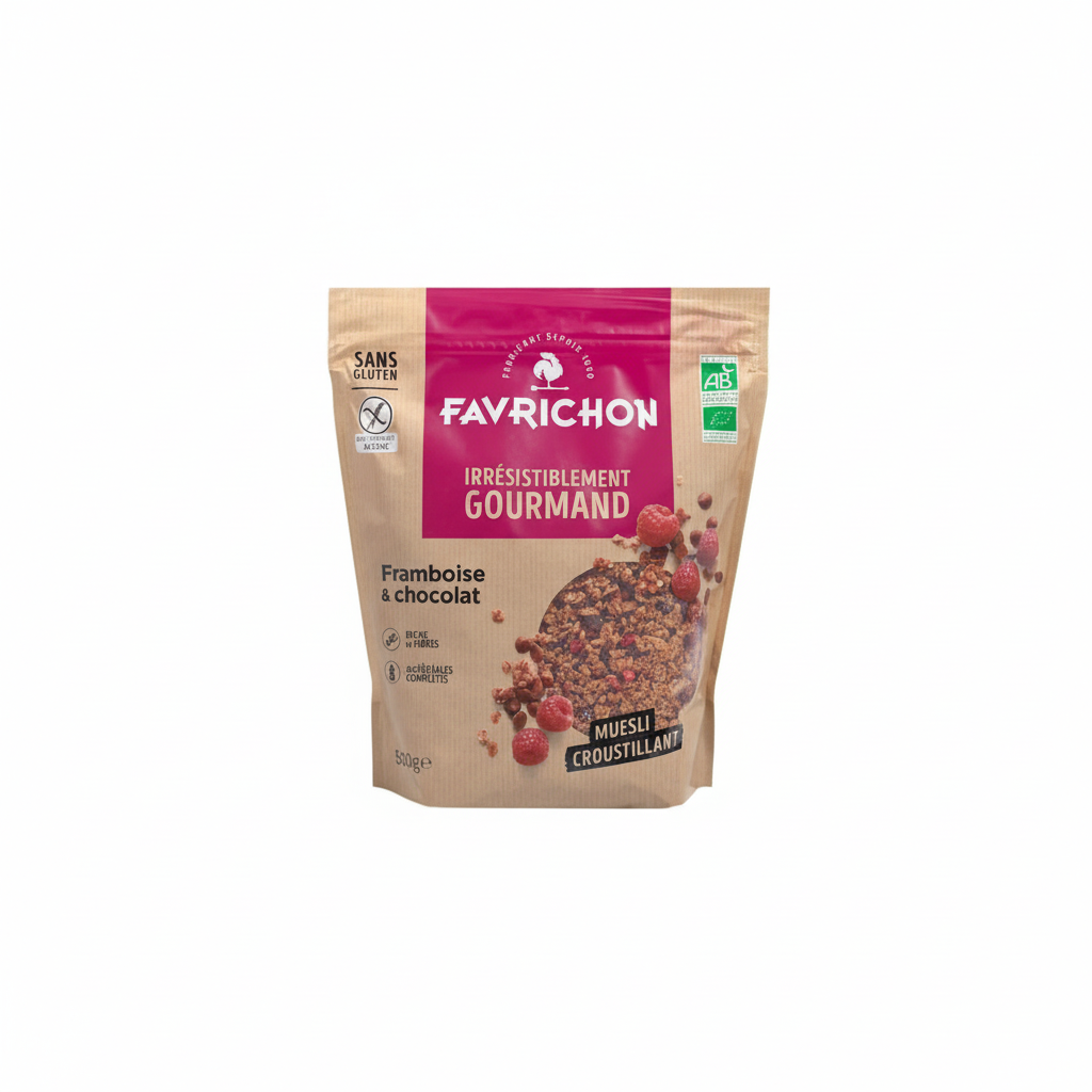 Favrichon -- Muesli croustillant framboise & chocolat - 500 g