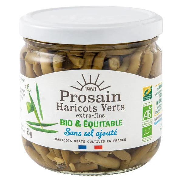 Prosain -- Haricots verts extra-fins bio et sans sel ajouté - 345 g