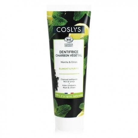 Coslys -- Dentifrice charbon menthe-citron - 100 g